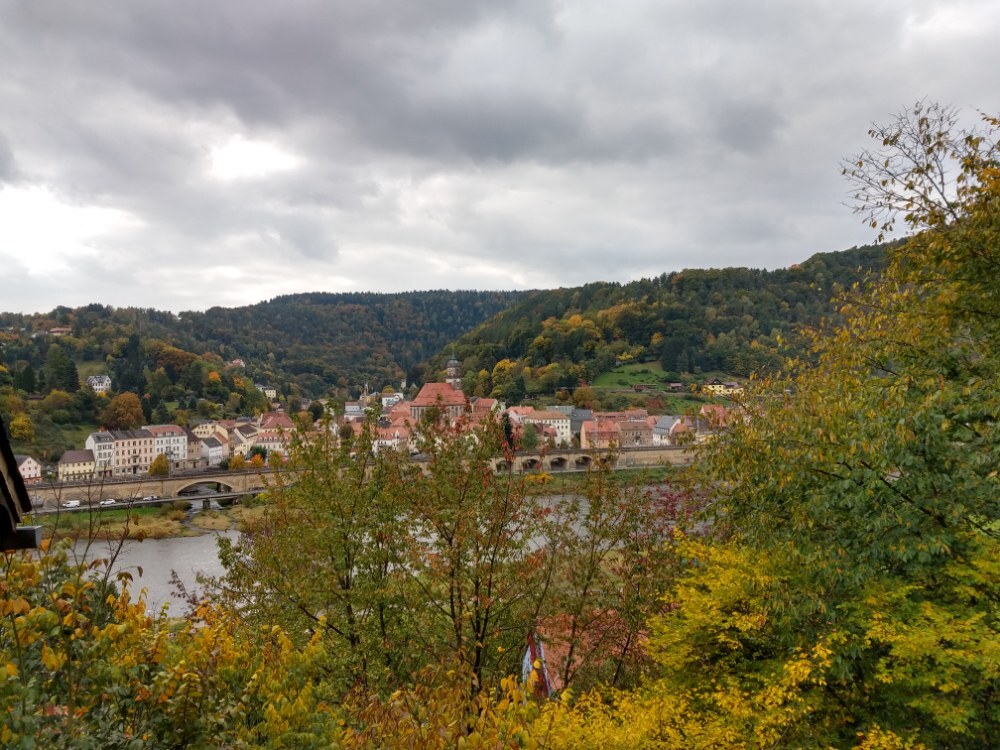 Herbstlandschaft aus der sächsischen Schweiz: Königstein 